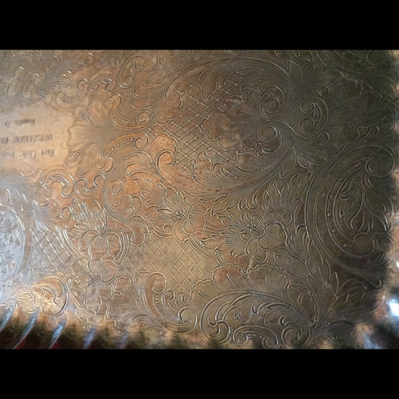 Vtg Silver Footed Swim Trophy Tray Memphis Plated - Picture 14 of 16